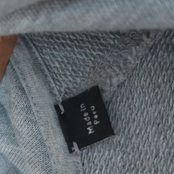 Vince French Terry Full Zip Hoodie Raglan Sleeve Front Pockets Size XL - Picture 8 of 11